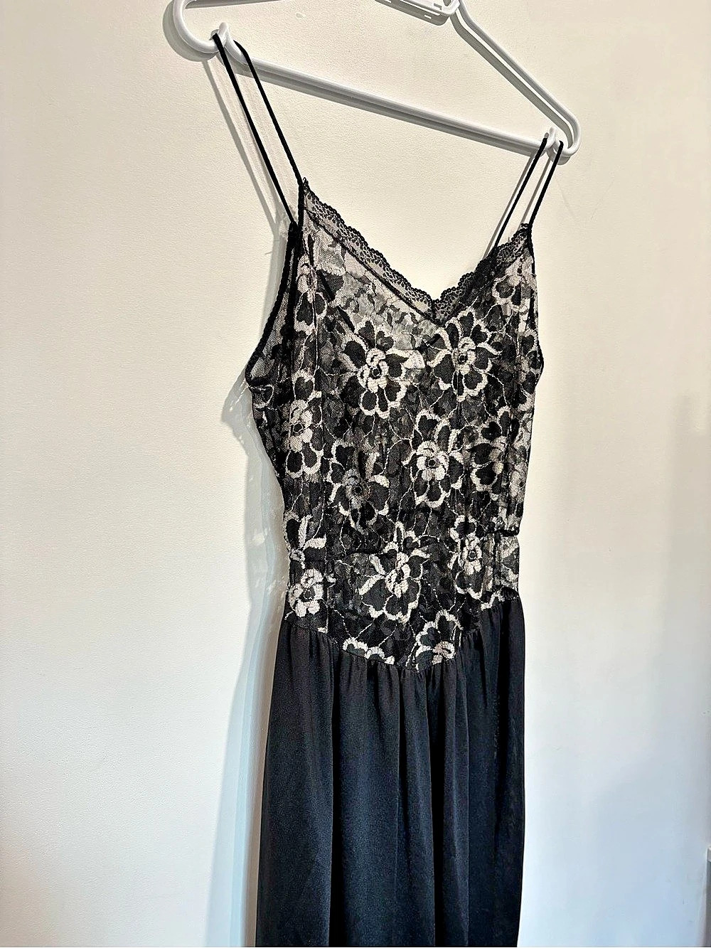 Vintage 80s/90s Undercover Wear Floral Lace Maxi Slip Dress S/M Coquette Goth